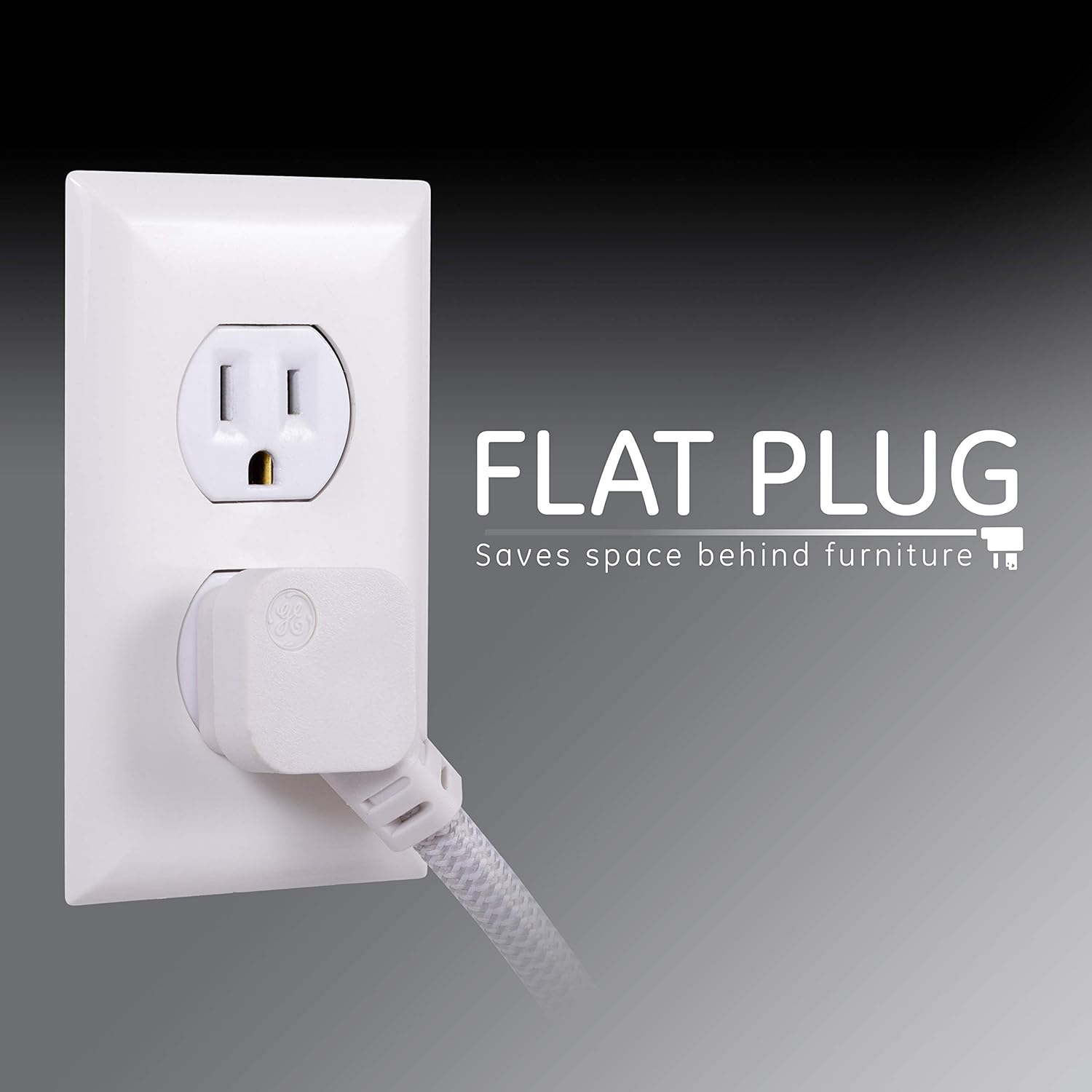 Black Friday - 60% OFF GE UltraPro 6-Outlet Surge Protector, 6 Ft Designer Braided Extension Cord, 560 Joules, Flat Plug, Wall Mount, UL Listed, White, 45270 Up To 50% OFF GE UltraPro 6-Outlet Surge Protector, 6 Ft Designer Braided Extension Cord, 560 Joules, Flat Plug, Wall Mount, UL Listed, White, 45270