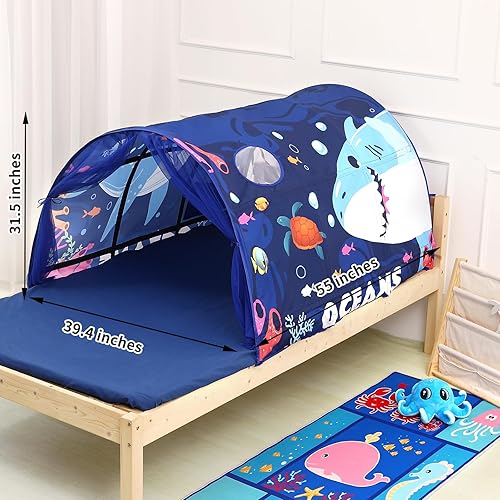 Miniatura 3 de Tienda de campaña para niños Lucky castle Bed Tent plegable casa de juegos para niños, tiendas de campaña para niñas y niños, toldo para dormir,