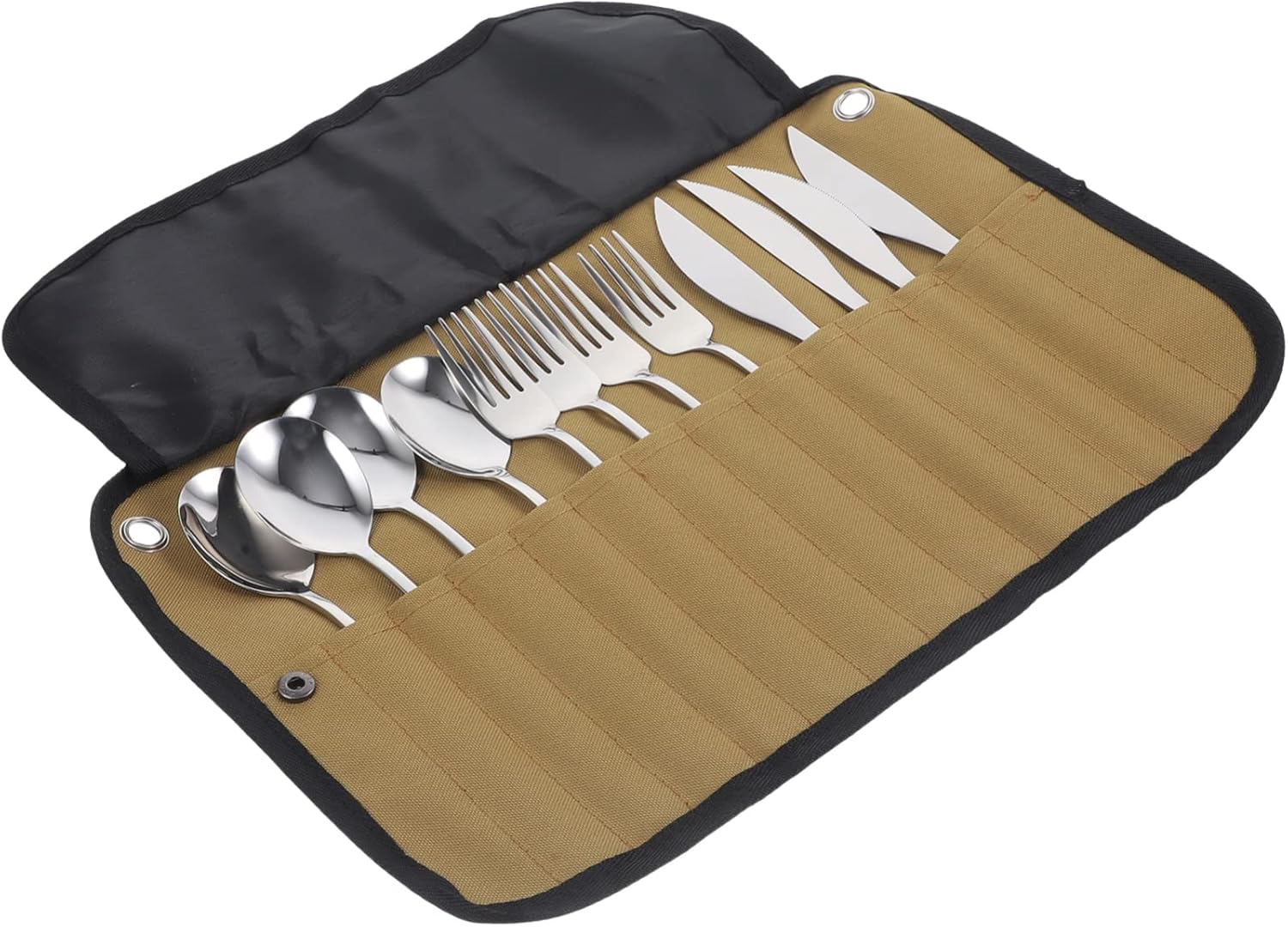 Camping Ware Organizer Lightweight Portable Cutlery Set Bbq Tableware Bag for Hiking