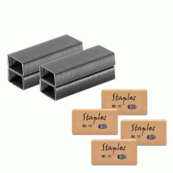NatSumeBasics Black #10 Staples, Small Color Staples, Mini Staples, #4000, 10 Staples, Smaller than Standard Staplers Black Staple