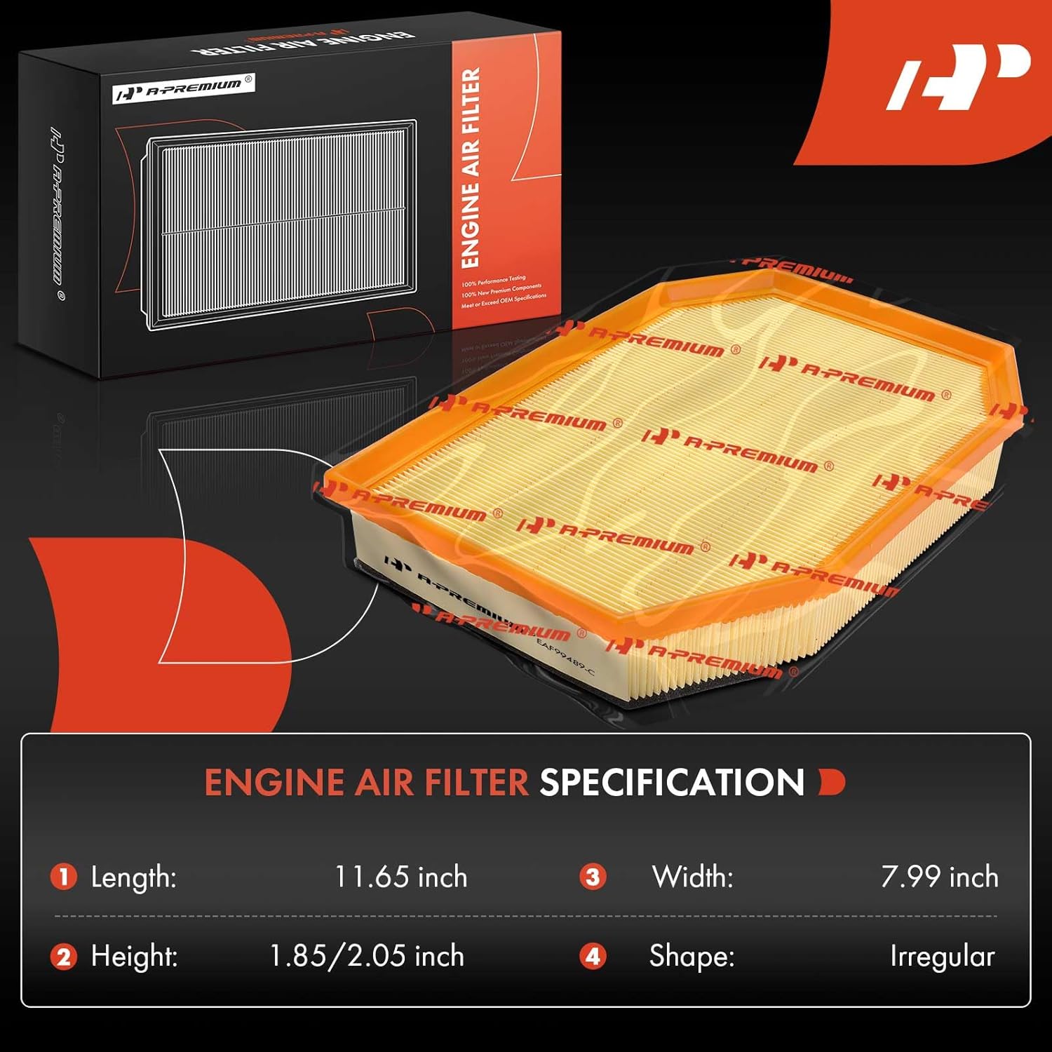 A-Premium Engine Air Filter Compatible with BMW F10 Series 528i 2011 3.0L