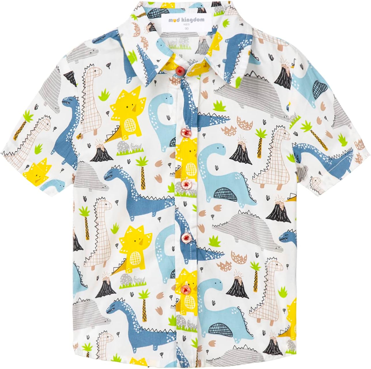 Mud Kingdom Little Boys Summer Shirt Fashion Letter Graffiti