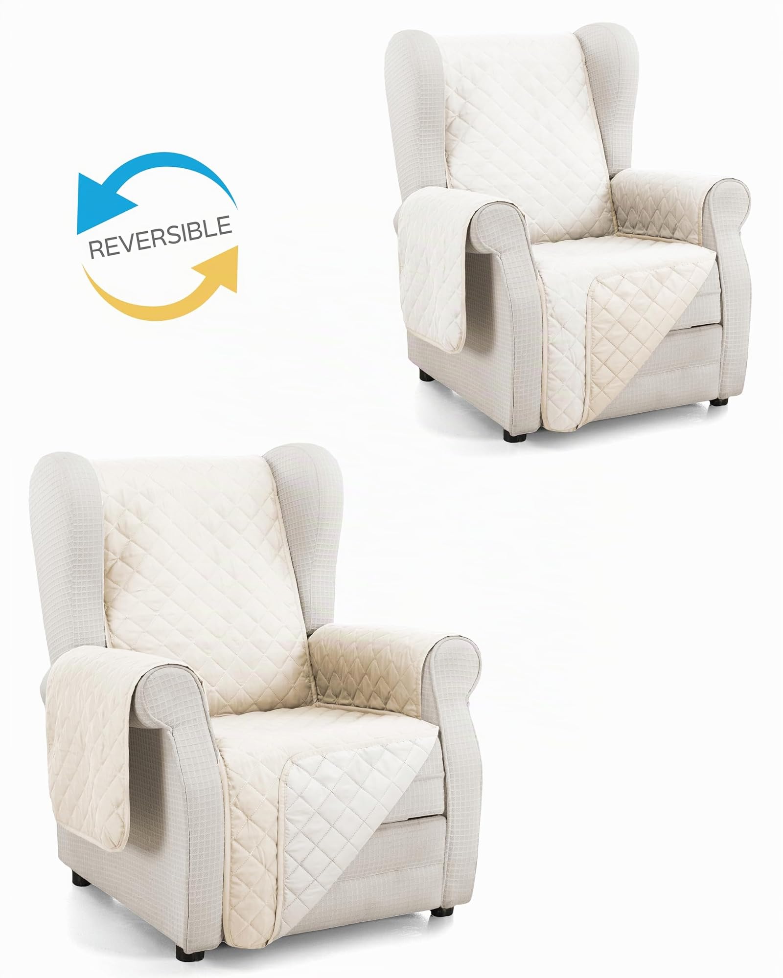 Martina Home Cubre Sofá Ámbar 1 Plaza/Relax Beige/Lino