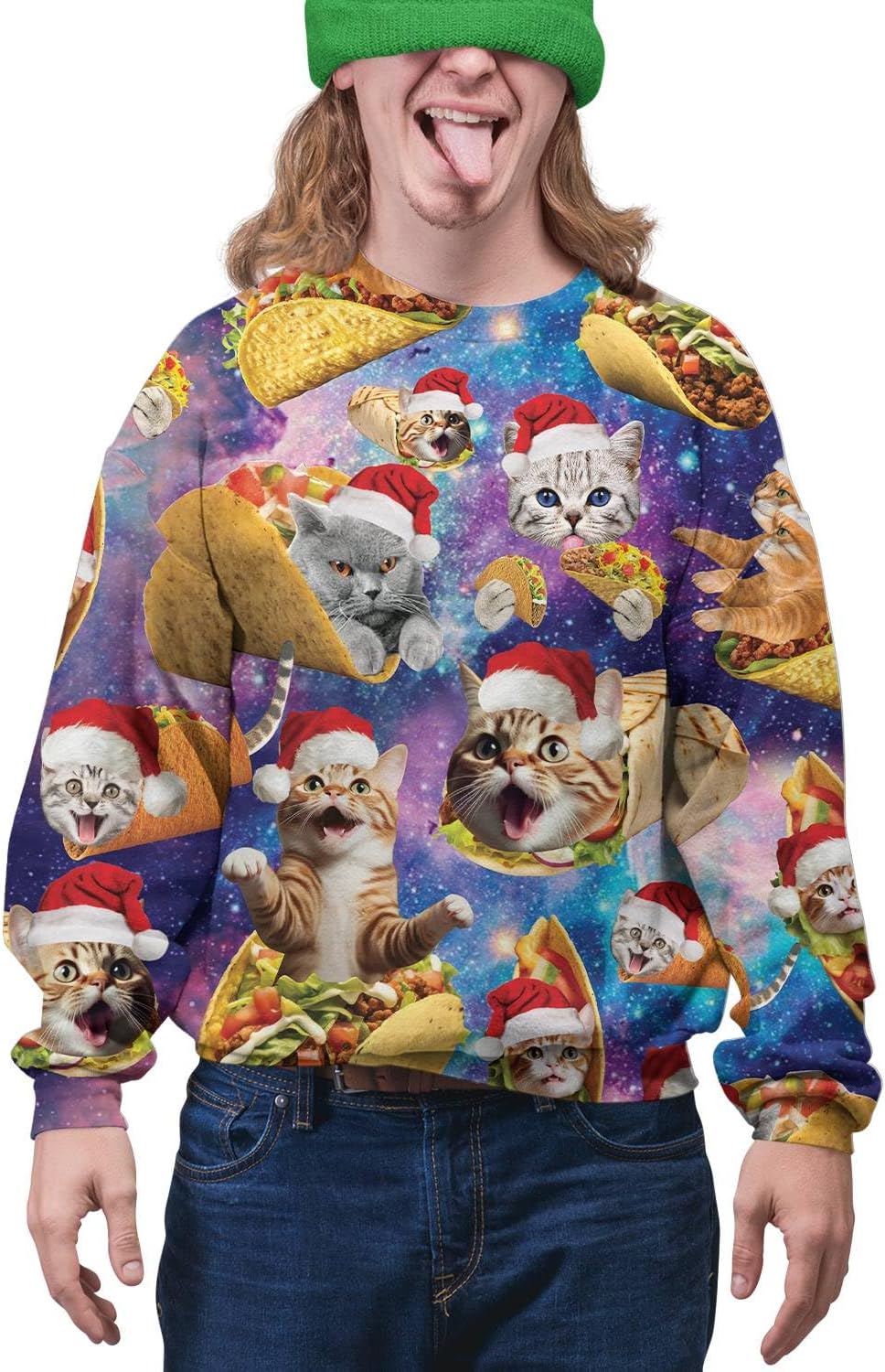 ACEPrints Funny Ugly Christmas Sweatshirts for Men Women for Men Women Polyester Sweatshirt - Image 2
