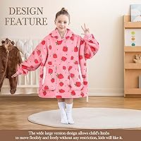 Vista 2 de BINSUNS Oversized Wearable Hoodie Blanket, Soft Fuzzy Microfiber & Sherpa Wearable Blanket Sweater with Giant Pocket
