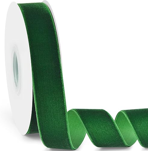 Miniatura 14 de Cinta de terciopelo de 5/8 pulgadas de ancho, 25 yardas, cinta de terciopelo negro en carrete para manualidades, envoltura de regalos, bricolaje