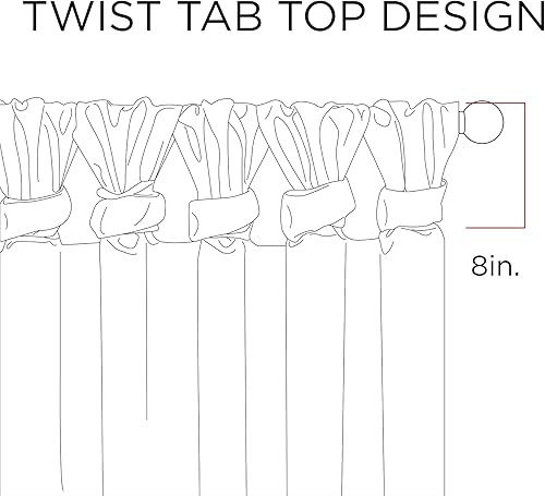 Miniatura 5 de Madison Park Ceres - Cortina transparente con pestaña torcida, par de paneles, tratamiento ligero de ventana, privacidad de gasa, cortina filtrante
