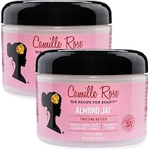 Camille Rose Twisting Butter, Sweet Almond Milk + Honey Moisturizing Hair Butter for Wavy, Coiled & Curly Hair, 8 Oz Ea