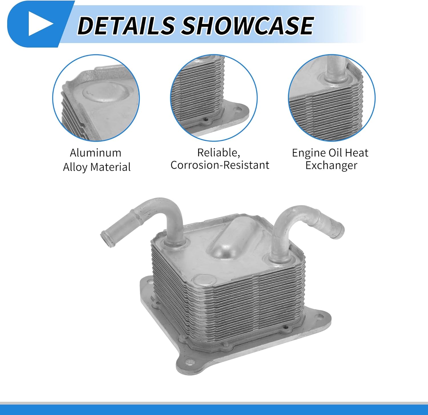 Engine Oil Cooler for Nissan Sentra 2013-2018 L4 1.8L Transmission Oil Cooler Trans Cooler Rubber Ring No.216063JX0A Aluminum Alloy 1 Set Car