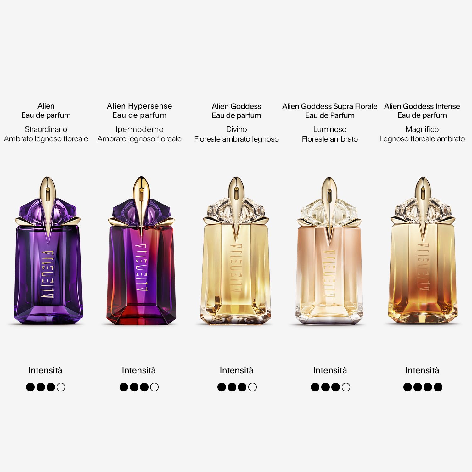 MUGLER Alien Hypersense, Eau de Parfum, Profumo Donna, Profumo Ambrato, Legnoso e Floreale, Fragranza Straordinaria, Ricaricabile, 60 ml