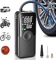Vista 1 de CARSUN Inflador de neumáticos inalámbrico, compresor de aire portátil, bomba de neumáticos de automóvil con pantalla dual digital, bomba de aire