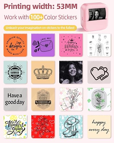 Miniatura 4 de Máquina para hacer calcomanías M02L con 9 rollos de papel 6 rollos de papel blanco no adhesivo (tamaño 2 pulgadas x 21.3 piesrollo) y 3 rollos de