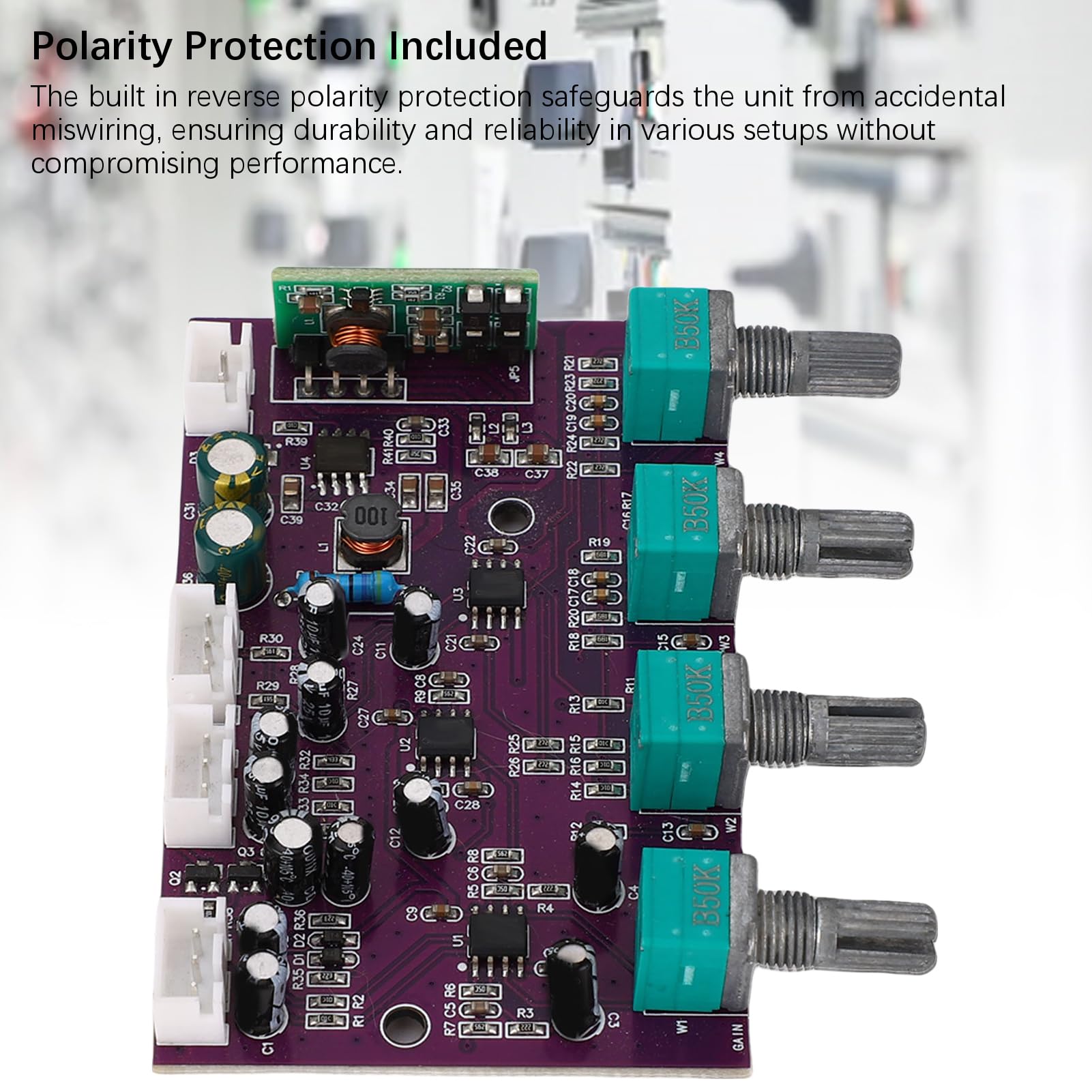 Placa de Preamplificación, Preamplificador HiFi NE5532 con Función de Silencio, Ganancia de 14 DB, Equipo de Sonido para Audiófilos