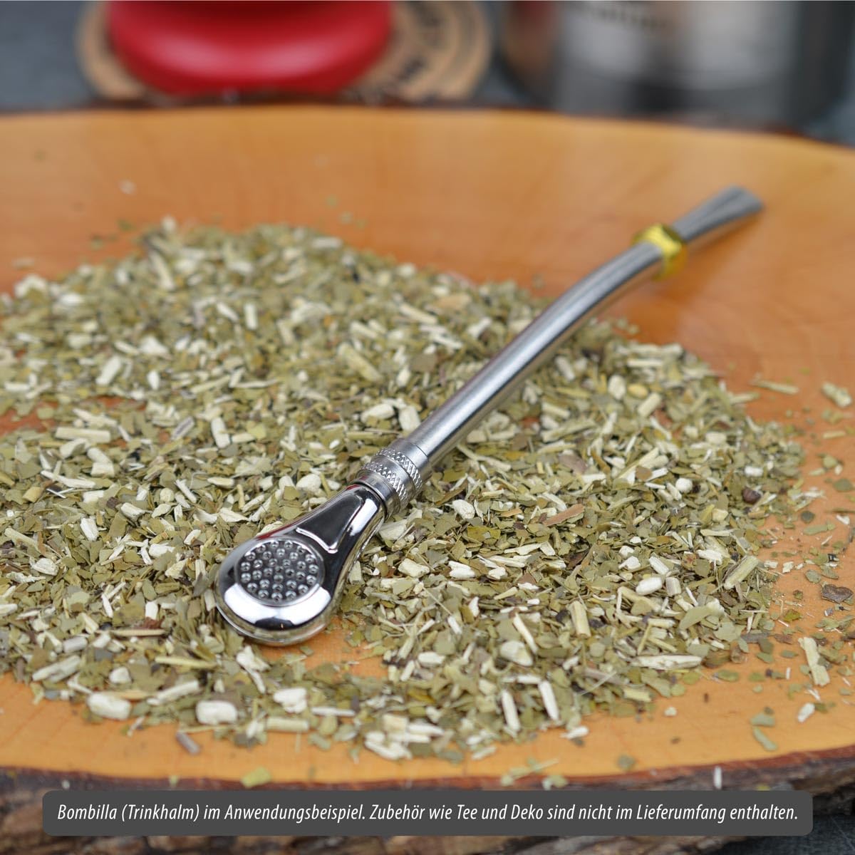 Bombilla Pampa ze stali nierdzewnej kolor srebrny 16 cm, filtr z czystego cynku, mate Tee Bombilla, sitko do herbaty mate, słomka do picia w kształcie łyżki, herbata Yerba Mate, Mate Tee