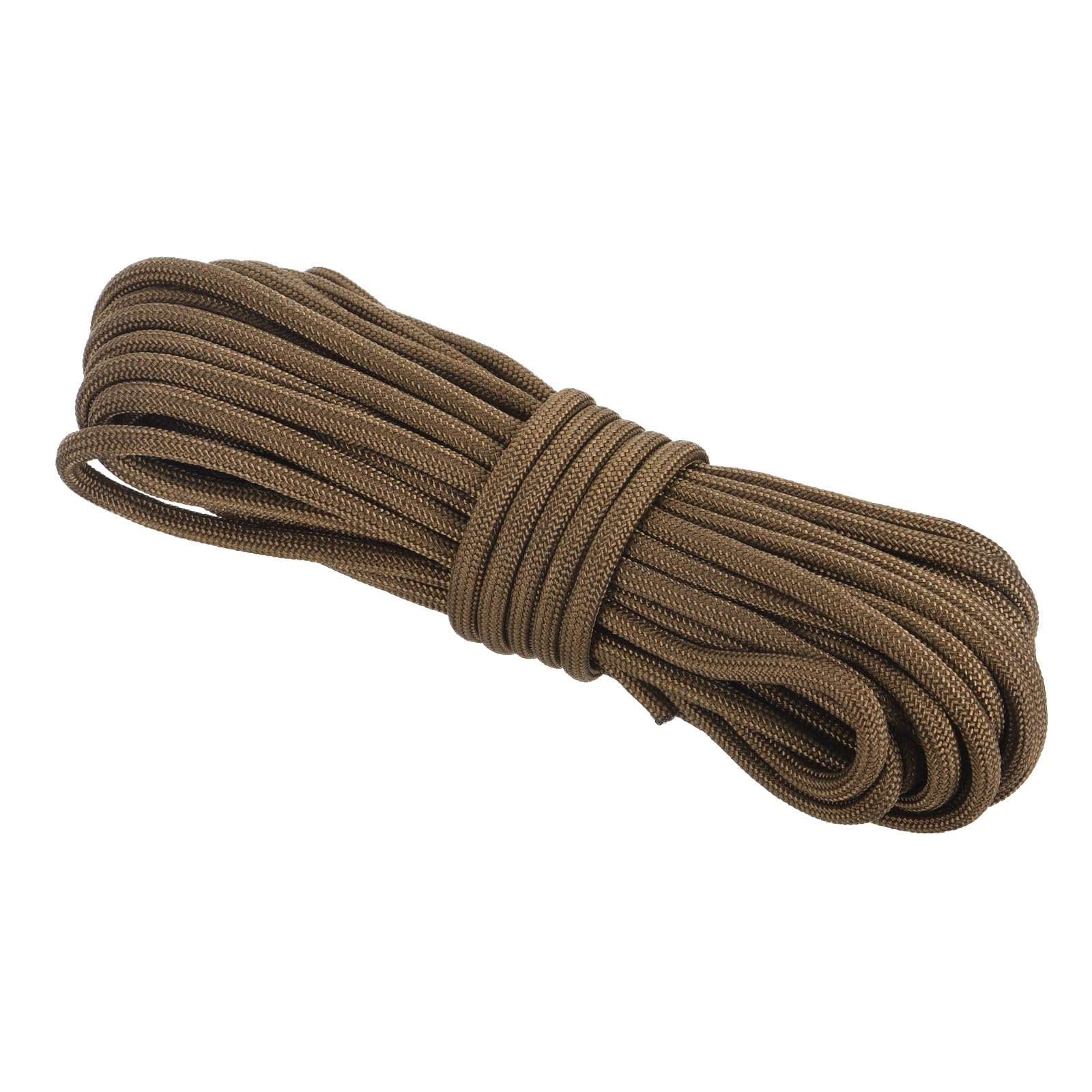 Rebower 550 Paracord Rope 8m, 4mm Thin Paracord Nylon Cord 7-Strand Core [for Tent Camping Outdoor Gear] - Brown