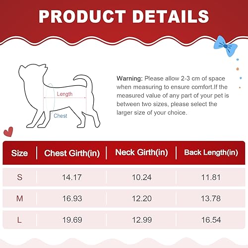 Miniatura 2 de YUDODO Suéter de invierno para perros pequeños, sudadera de punto de cuello alto para perro, ropa de punto suave para cachorros, ropa de punto para