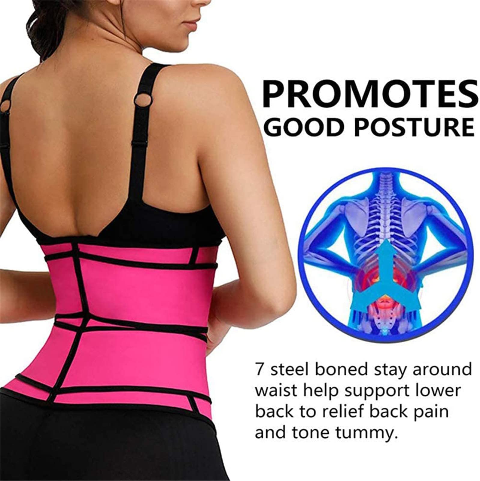 Ceinture Amincissante pour la Taille, Ceinture Abdominale Ajustable pour Femme, Ceinture Amincissante et Sudation, Ceinture Abdominale