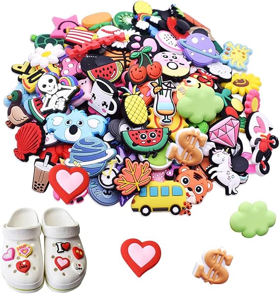 60 St cke PVC Schuh Charms Karikatur Schuhe Charms PVC Schuh Charms 
