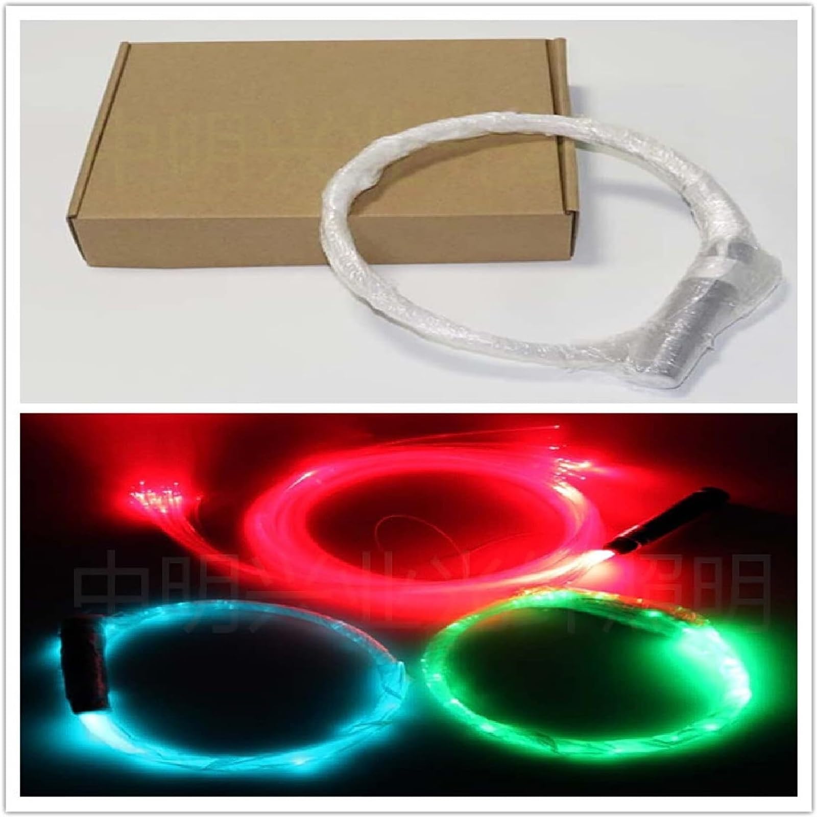 MDybf Frusta in Fibra Ottica a LED, fruste Luminose con Pixel ottici USB da 6 Piedi con 3 modalità Luminose, Girevole a 360°, Giocattolo for Feste for la Danza