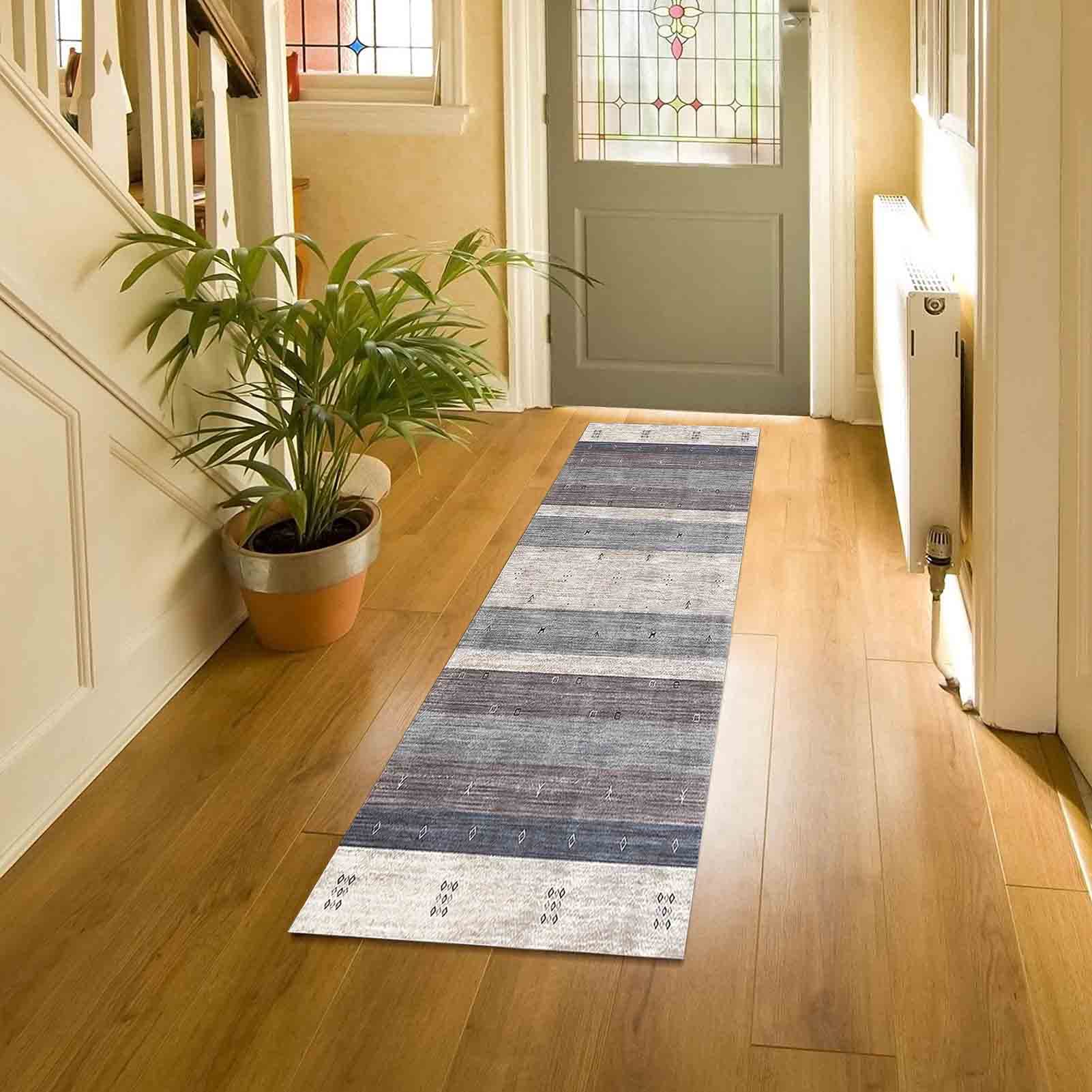 Tapis de cuisine long 60x300 résistant aux taches et lavable en machine
