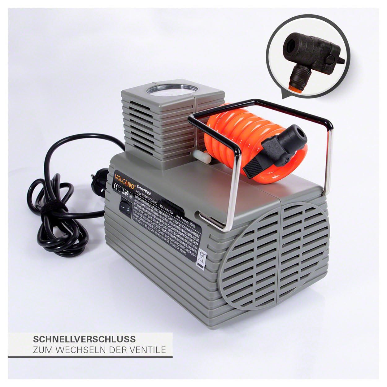 Sport-Tec Ballkompressor FTC-110 - Elektrische Pumpe für Bälle, zuverlässig & leistungsstark, ideal für Fußball, Volleyball und Basketball