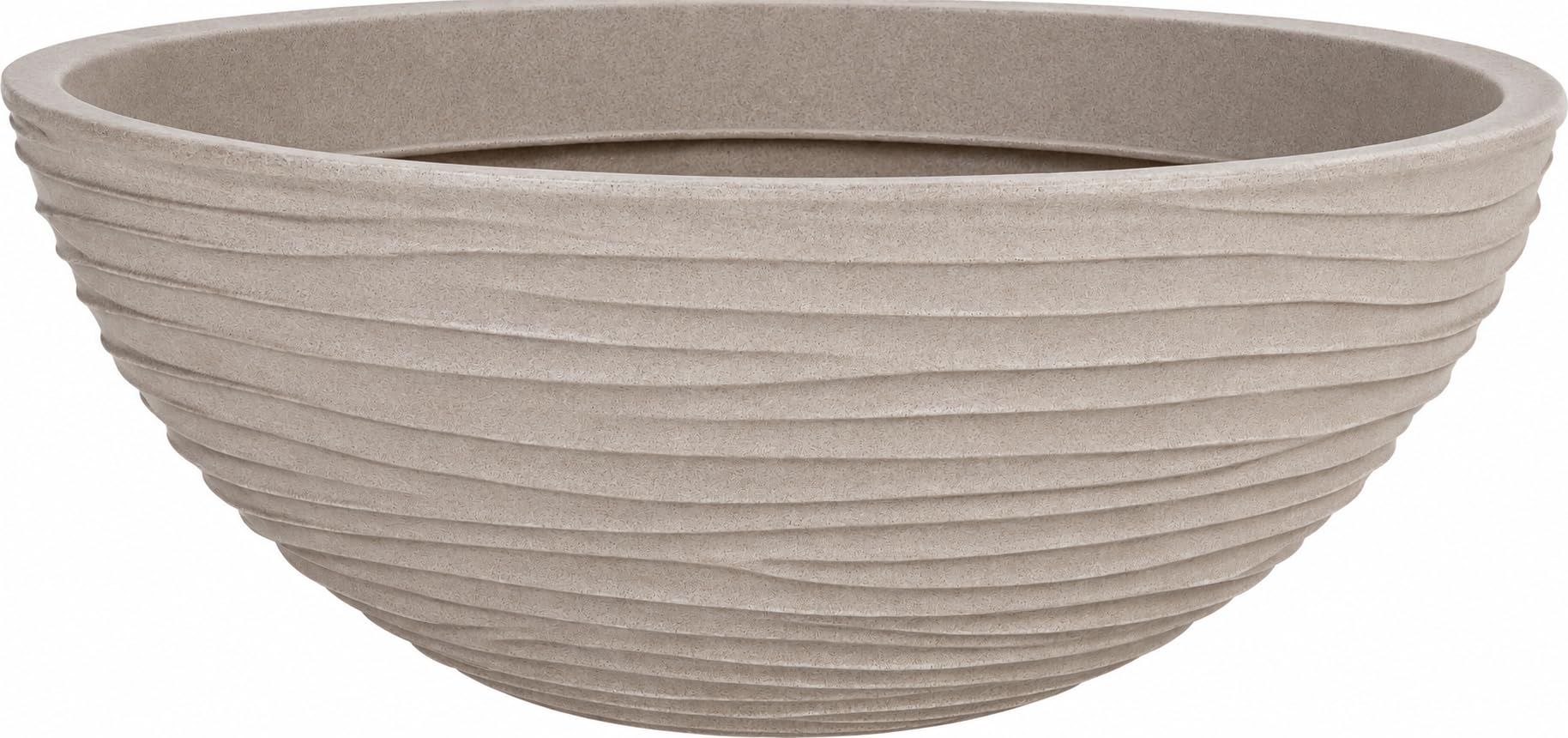 Muddy Hands 51.5cm Large Bowl Planter Indoor Home Outdoor Garden Plant Pot - Wide Low Decorative Patio Container for Flowers, Herbs & Water Feature - Durable Weatherproof Plastic