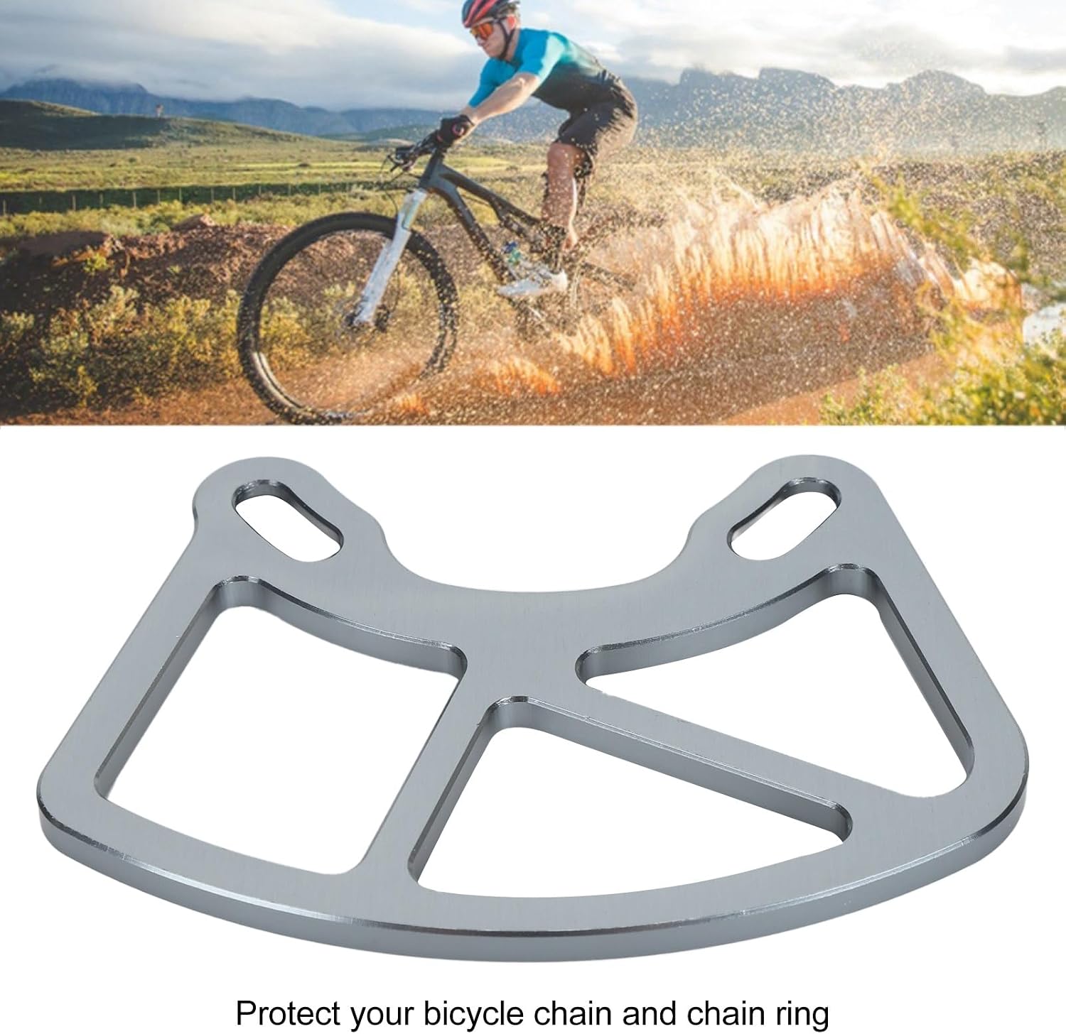Aluminum Alloy Bash Guard Bicycle Chain Guard for ISCG05 ISCG 03 22T to 46T Chainrings Mountain Bike Protection Lightweight (Ti Color)