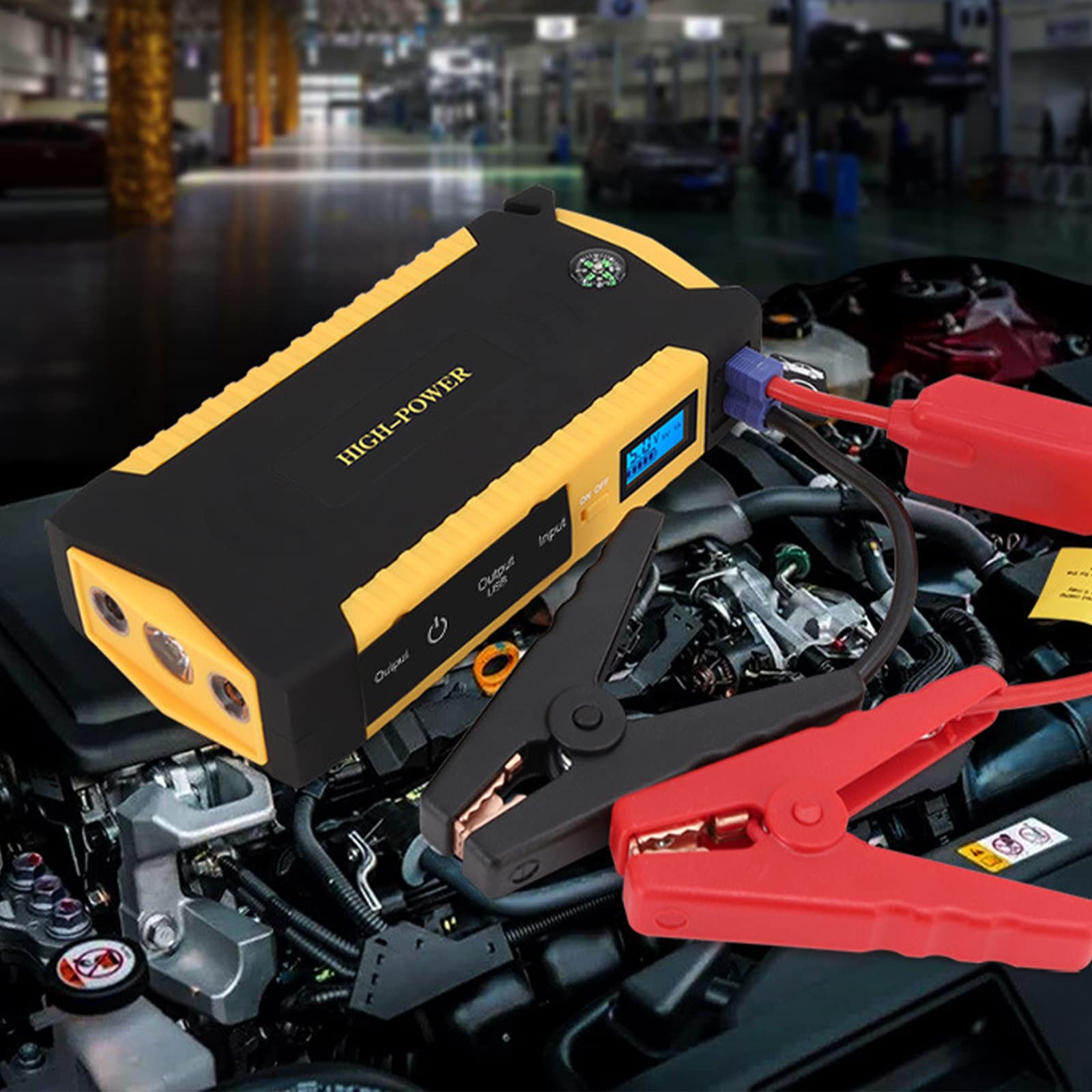 20000mAh 12V Car Jump Starter Banco de Energía Dispositivo de Arranque Arrancador de Batería de Automóvil Diesel con Inflador Arranque de Emergencia para Automóvil