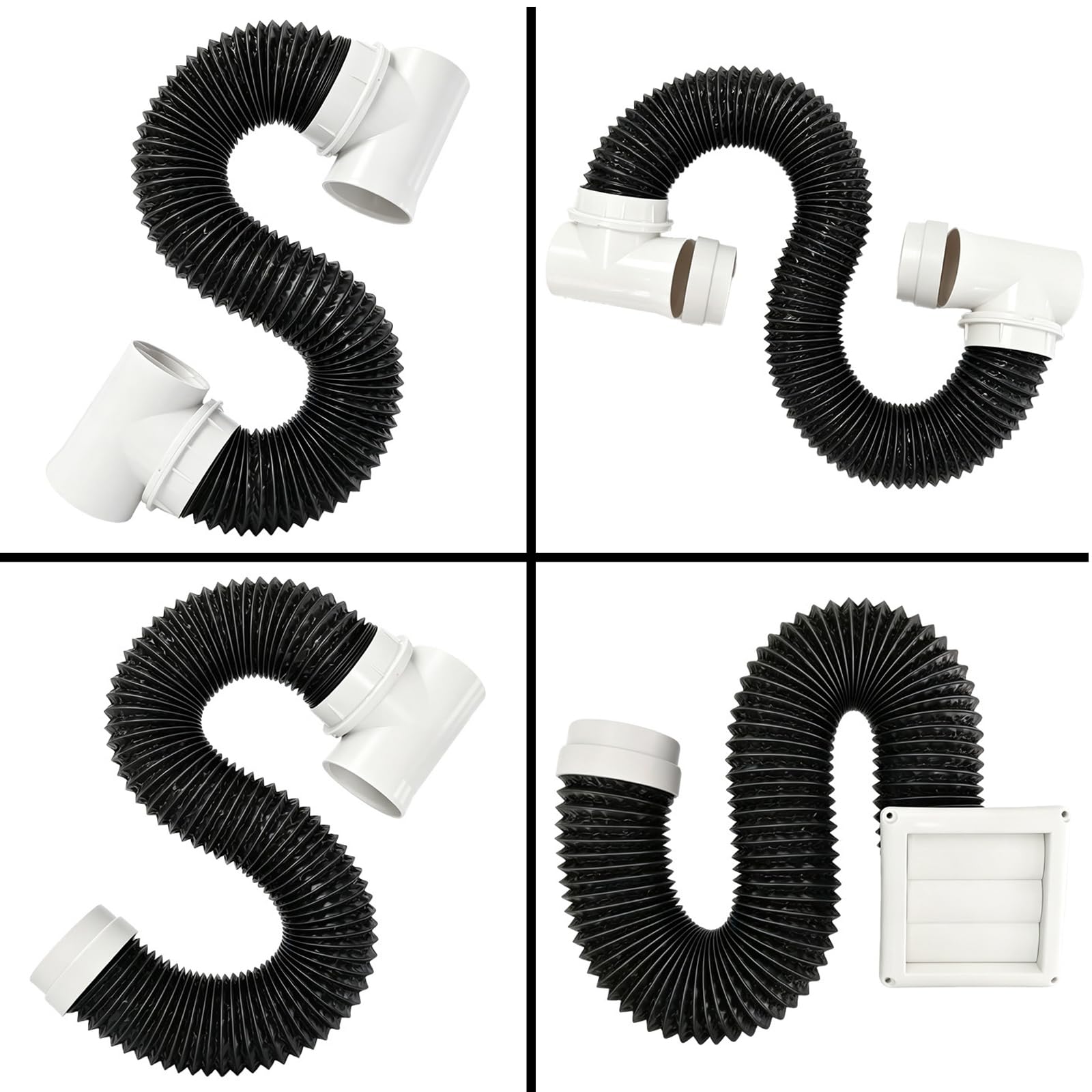 Paquete de manguera de secadora consistente con características a prueba de calor para una función estable, accesorios de ventilación de secadora