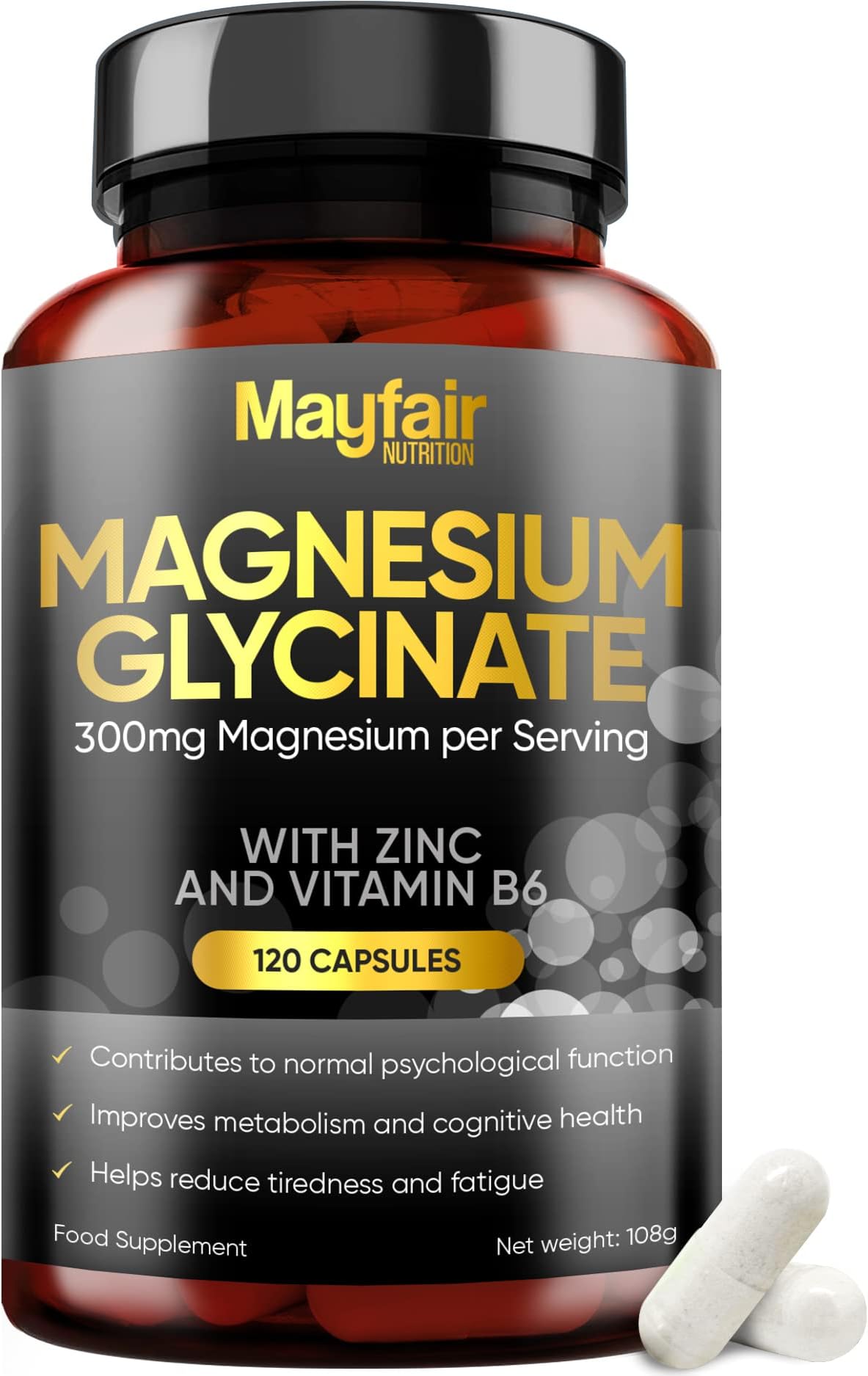 Vitamin B6, Magnesium, and Zinc Supplements - High Strength & Easy to Swallow - Supports Muscle Recovery, Promotes Better Sleep - Made in UK