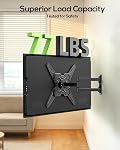 USX MOUNT Support mural TV à mouvement complet pour téléviseurs de 26 à 65 po jusqu'à 77 LBS, support mural TV, support articulé à montant unique, extension pivotante lisse, VESA max 400x400 mm, XMM919