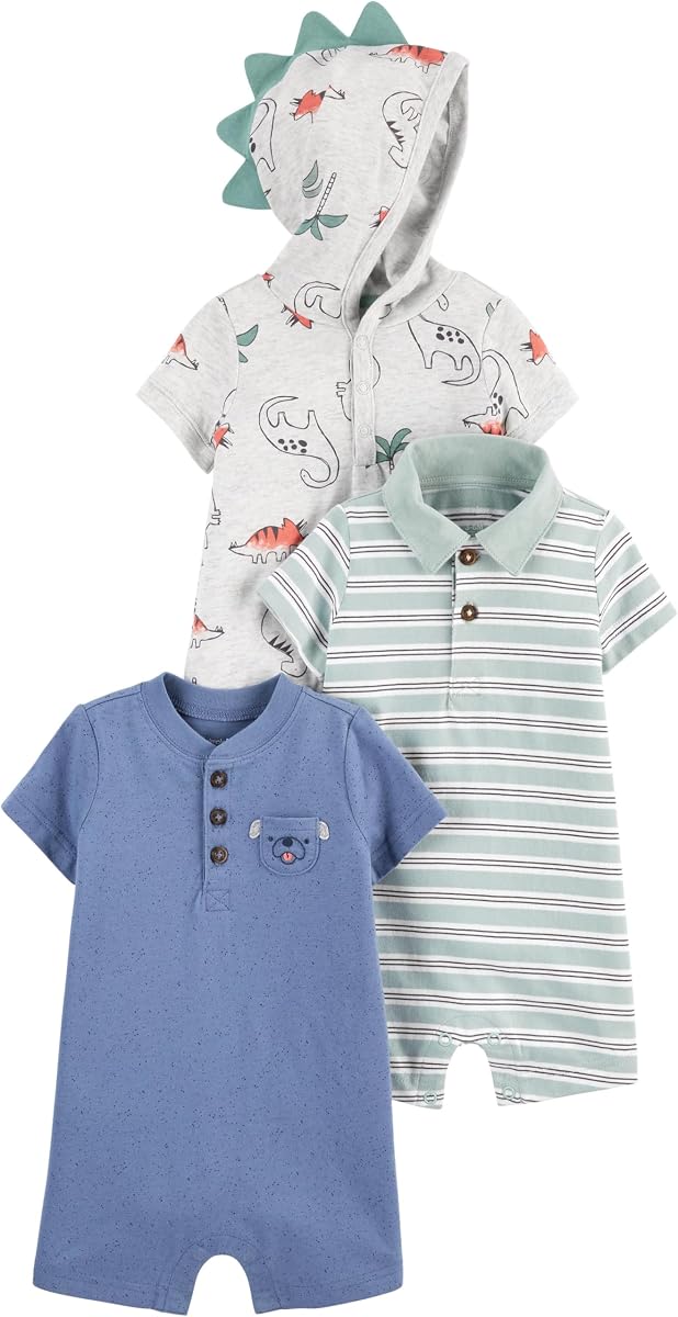 Simple Joys by Carter's - Pack de 3 mamelucos para bebé niño