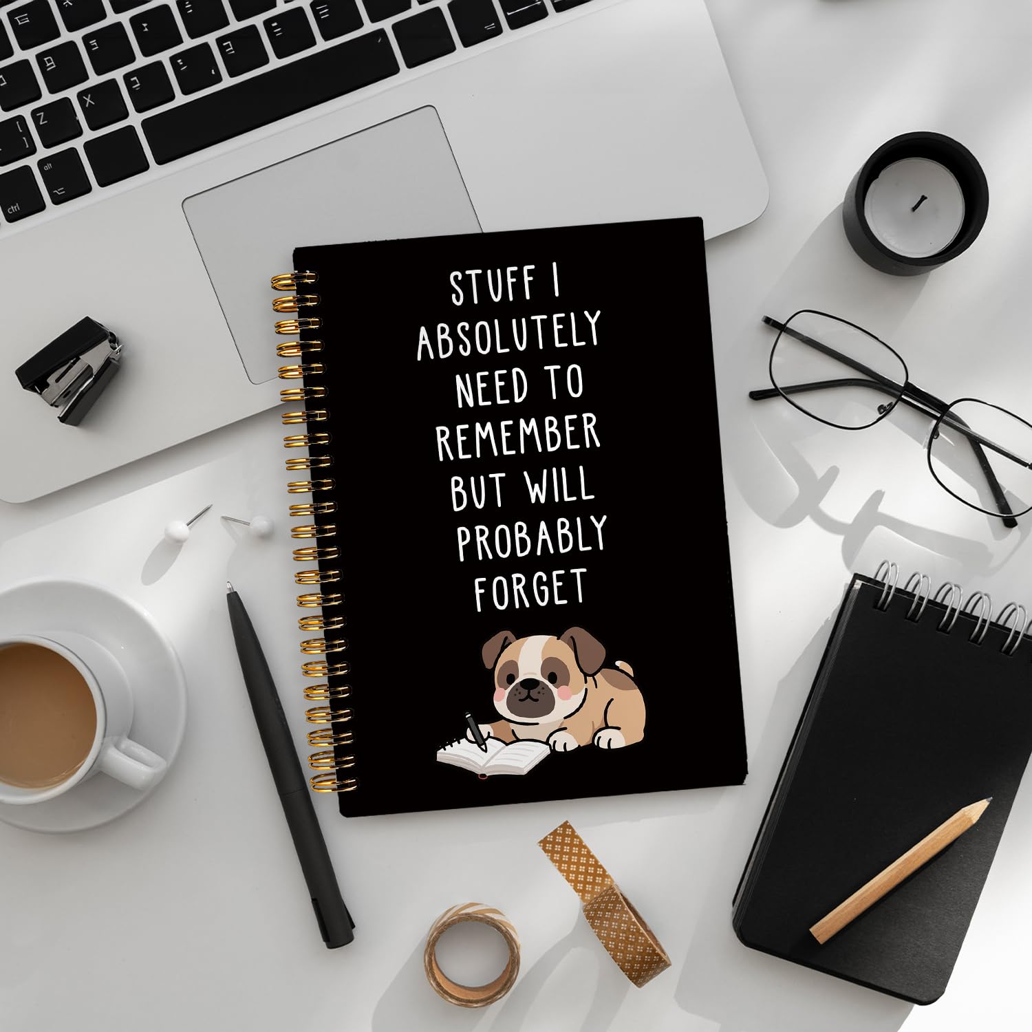 Divertido cuaderno de perro boxer, regalos para mujeres y hombres, regalos para amantes de los perros boxeadores, regalos divertidos para compañeros de trabajo, cuaderno de espiral de tapa dura