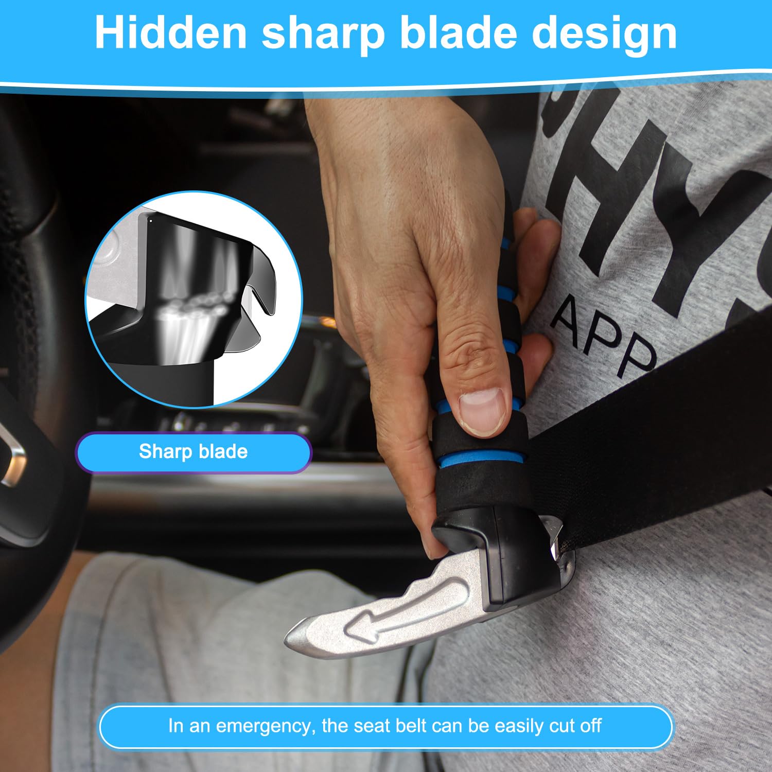 EVEME 2 Pack Car Door Handle for Elderly Car Handle Assist Support Multifunction Door Latch for Seniors and Handicapped — Amazon image 7