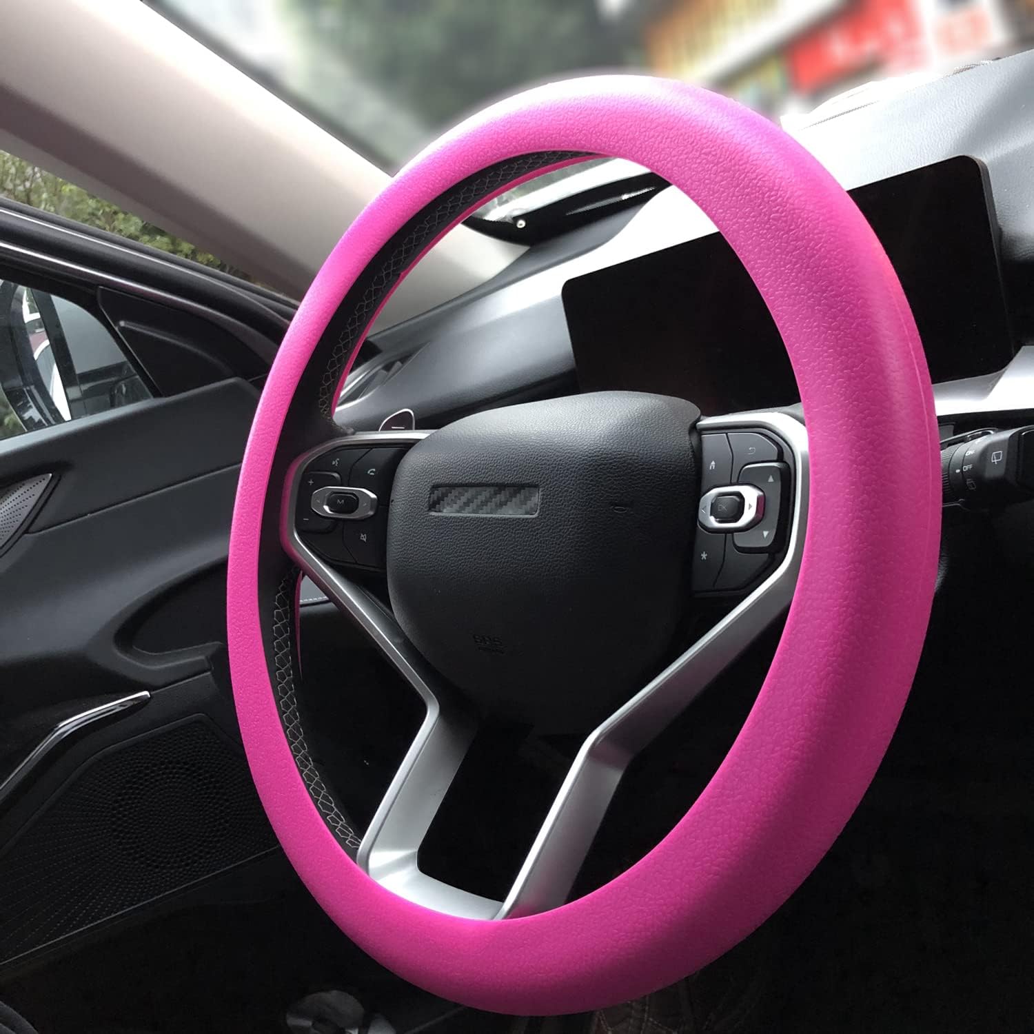 Universal Car Silicone Steering Wheel Cover Elastic Non-Slip Cover For