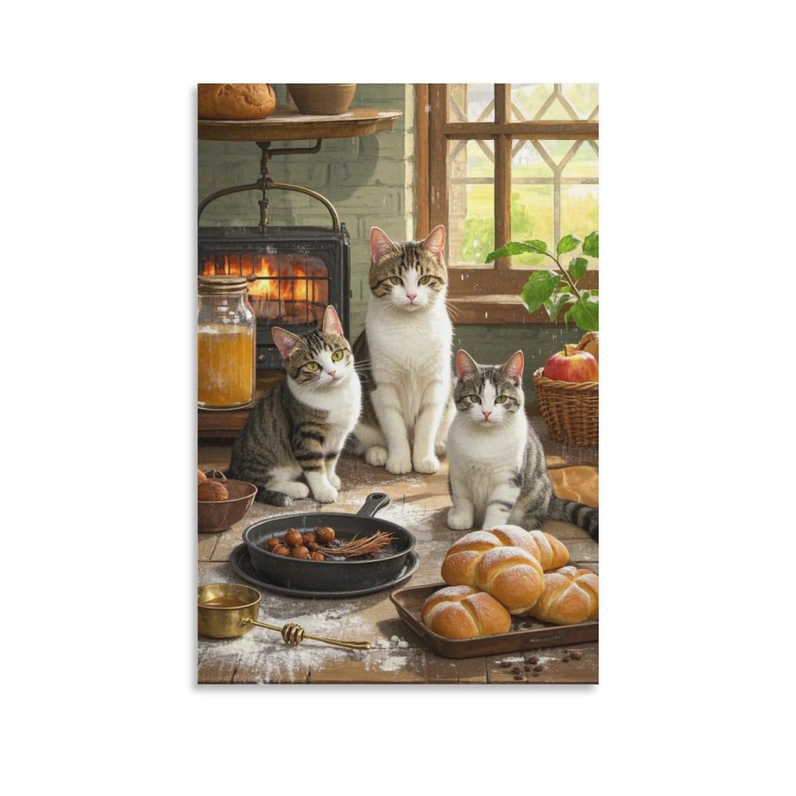 Cuadros modernos de gato británico para decorar el comedor 6
