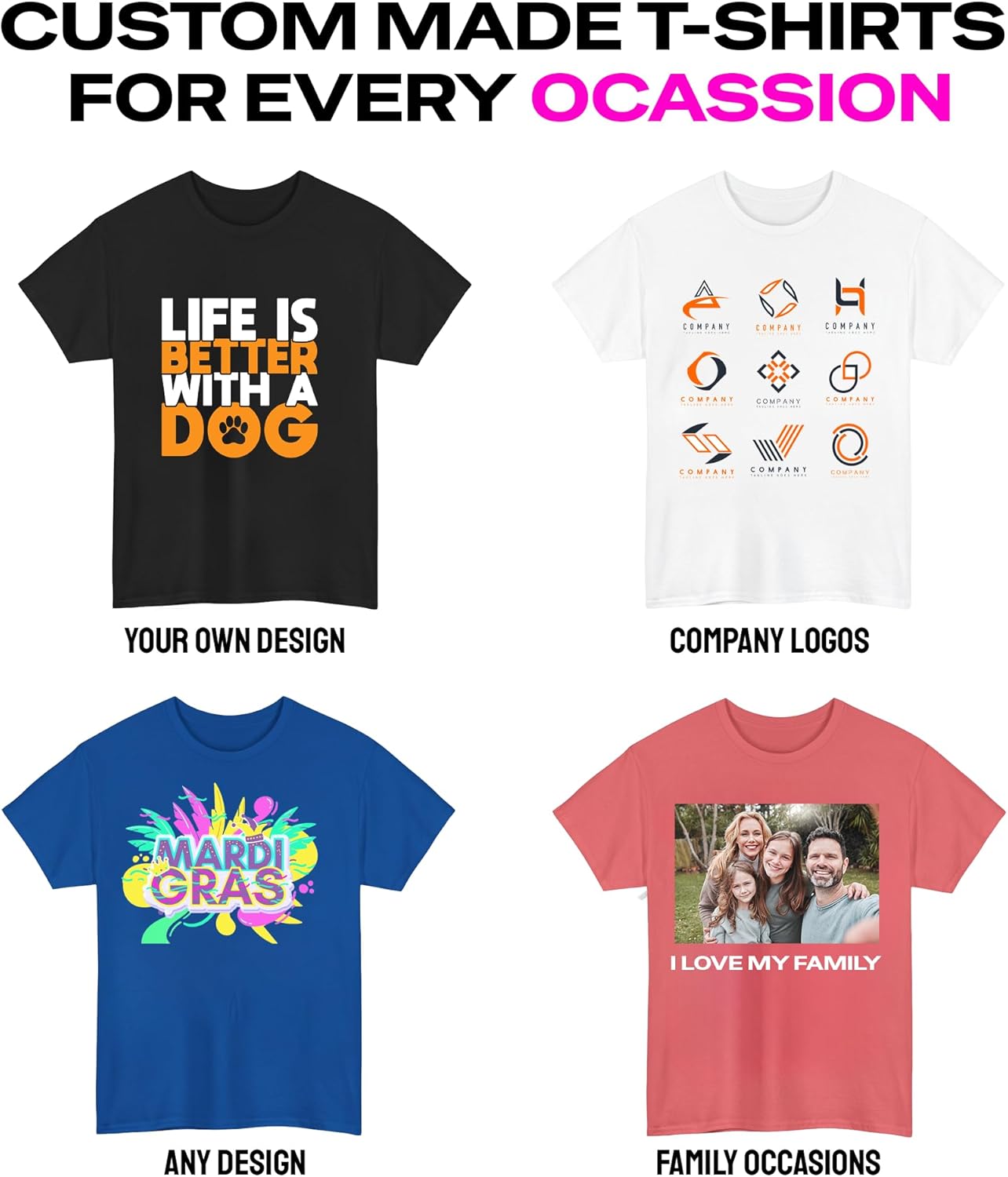 Custom T-Shirt – Design Your Own Shirt with Text, Photo or Logo – Personalized Printed Cotton Tee for Men & Women - Image 3