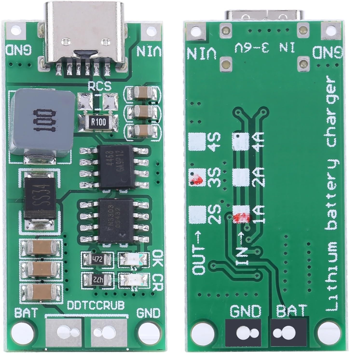 DC 3‑6V Step Up Boost Li-ion Battery Charger Module Plastic Battery Charger Board DDTCCRUB 3S-1A Battery Charger Board