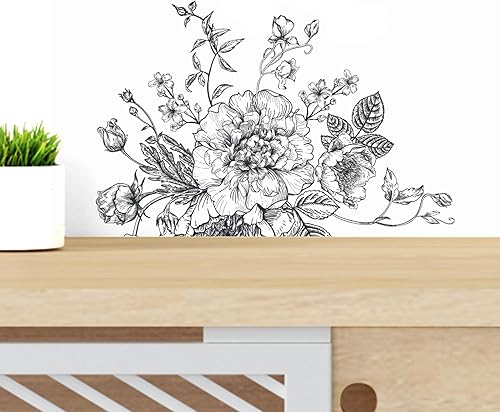 Calcomanía de pared bohemia, calcomanías de pared boho para despegar y pegar, calcomanías de pared bohemias, calcomanías de pared negras,