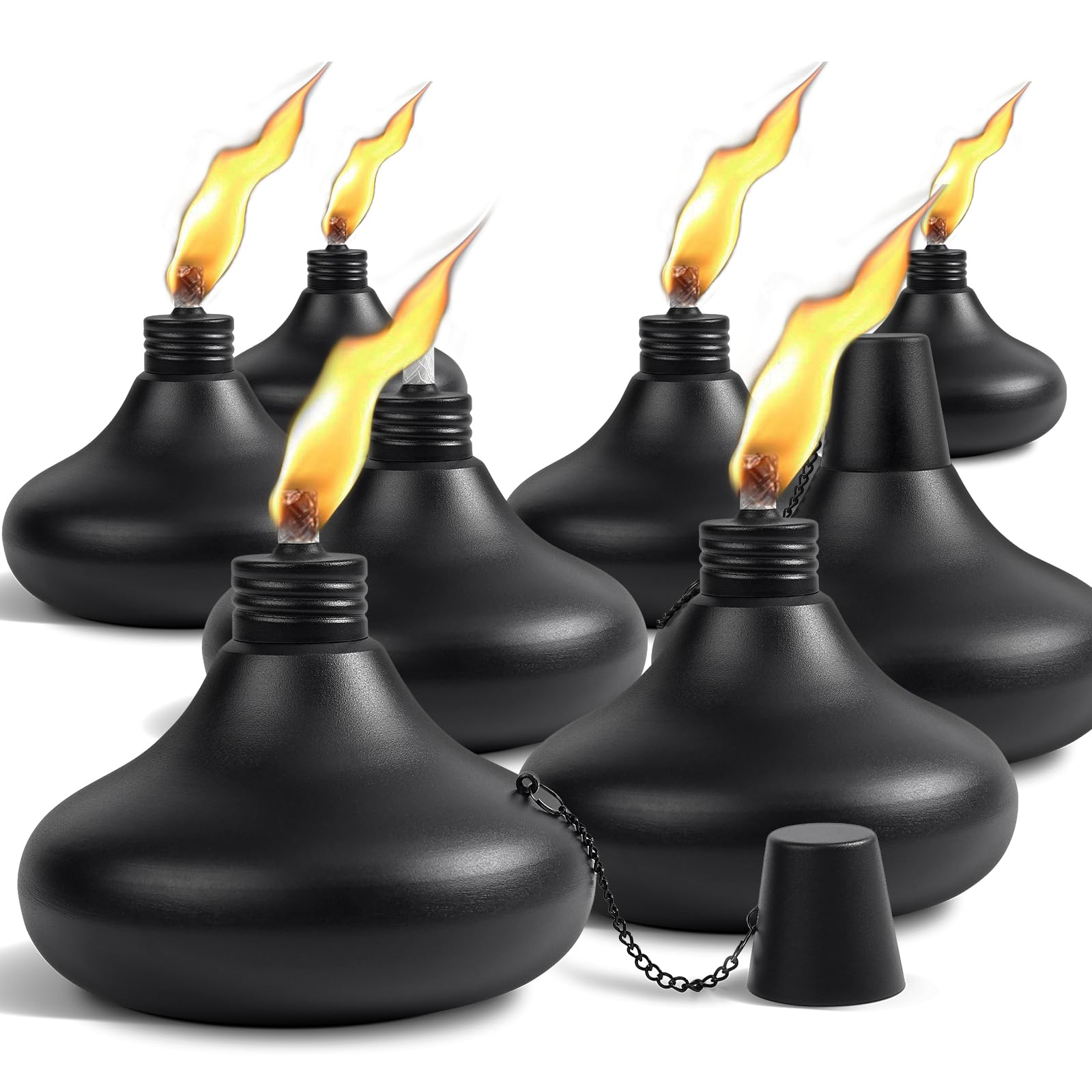 SNOGSWOG Upgraded Tabletop Torches Set of 8, 24oz Citronella Candles ...