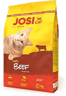 JosiCat Tasty Beef (1 x 10 kg) | Adult | Premium Trockenfutter für Katzen | mit herzhaftem Rind - sehr gut verträgliche Rezeptur | Powered by JOSERA | Katzenfutter | Alleinfuttermittel | 1er Pack product image