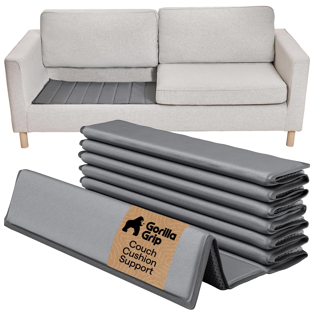 GORILLA GRIP Heavy Duty Couch Cushion Support Board to Fix Sagging Sofas, 21.5 x 78 Oversized Sofa, Slip Resistant Thick Boards Add Strong Seat Supports, Replacement Stuffing Firmer Couches, Grey — image 1