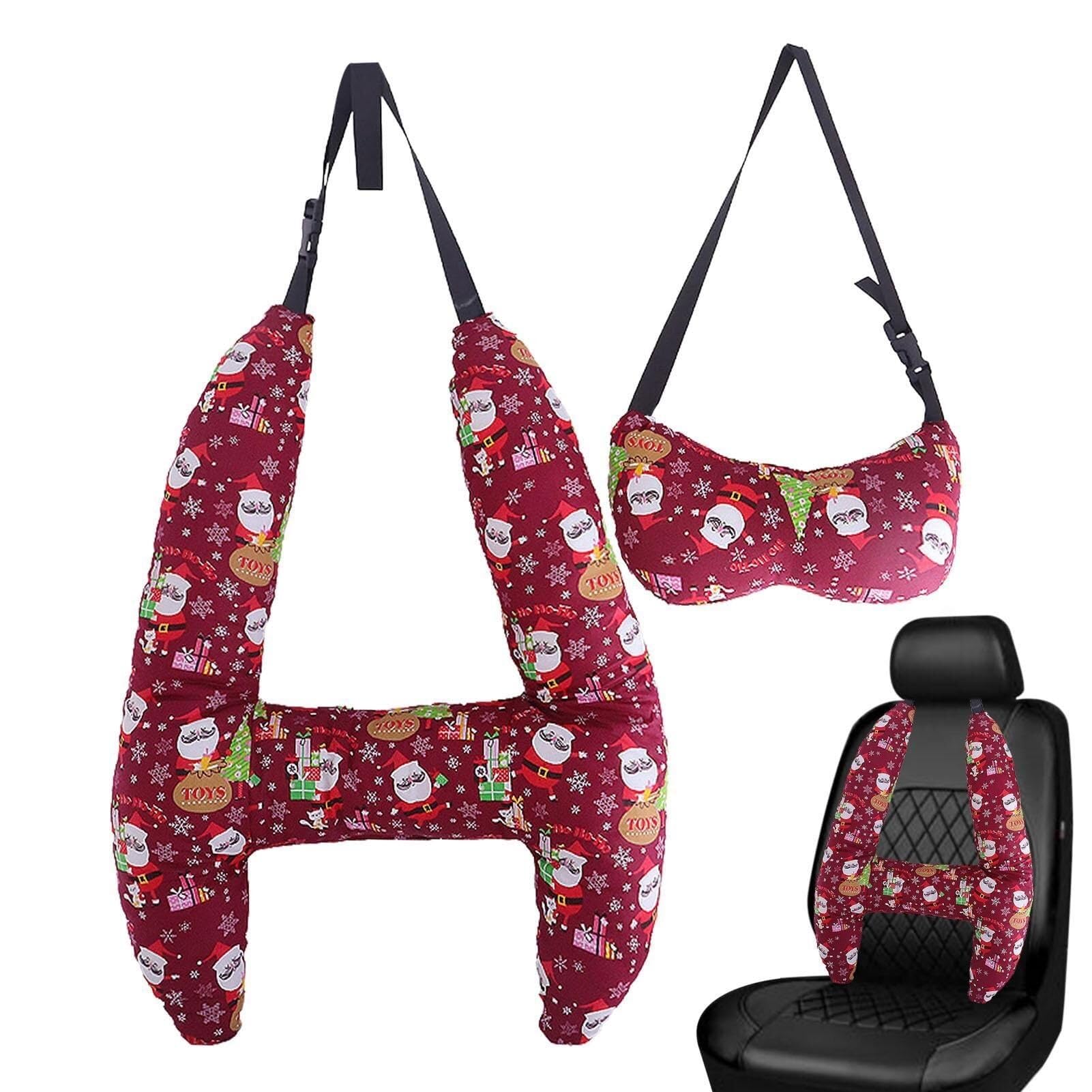 Cuscino da viaggio for auto, cuscino for sedile posteriore in stile H con personaggio dei cartoni animati, comodo poggiatesta for adulti e bambini in movimento(C)