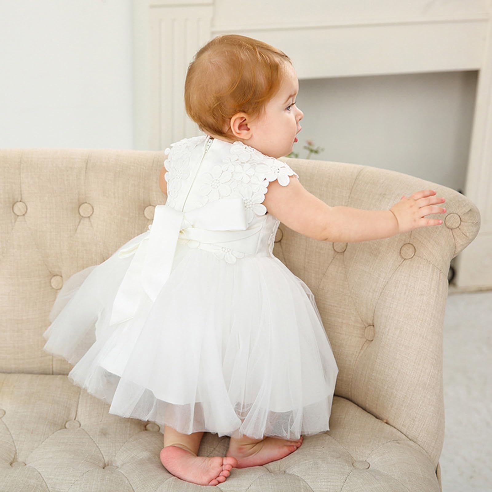 Vestito da bambina per cerimonia e principessa, da matrimonio, da battesimo