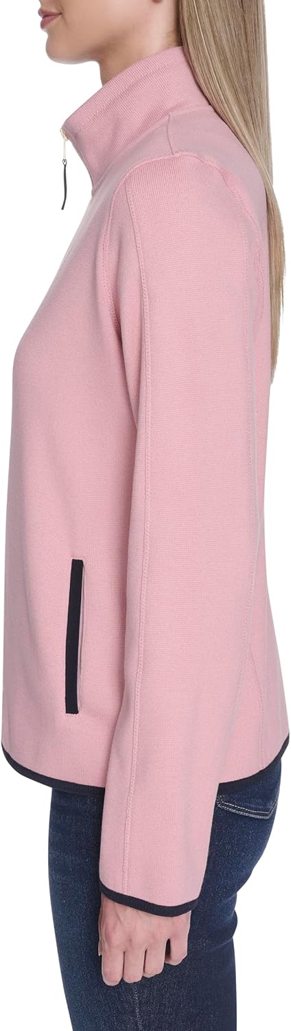 Nautica womens Mockneck Zip Up Fleece Jacket - Image 3