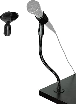 SpinTech Desk Mounted Adjustable Gooseneck for Microphone Mount that Screws in to Tables Podiums 13