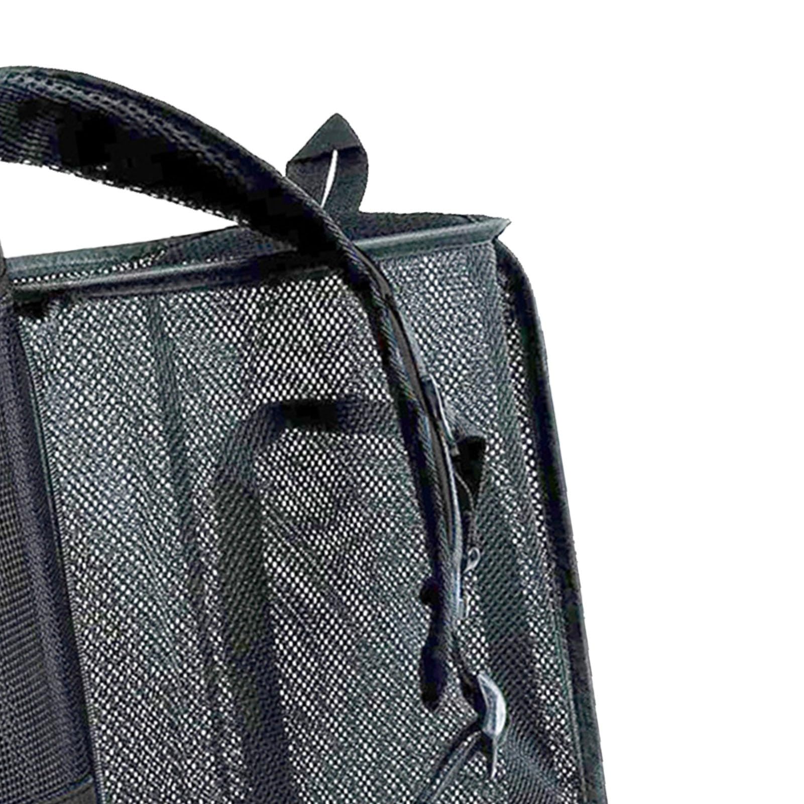 Mochila transportadora para Mascotas, transportadora expandible para Perros y Gatos, Mochila de Viaje Plegable y Transpirable para Mascotas pequeñas y Medianas de hasta 18 Libras (Negra)