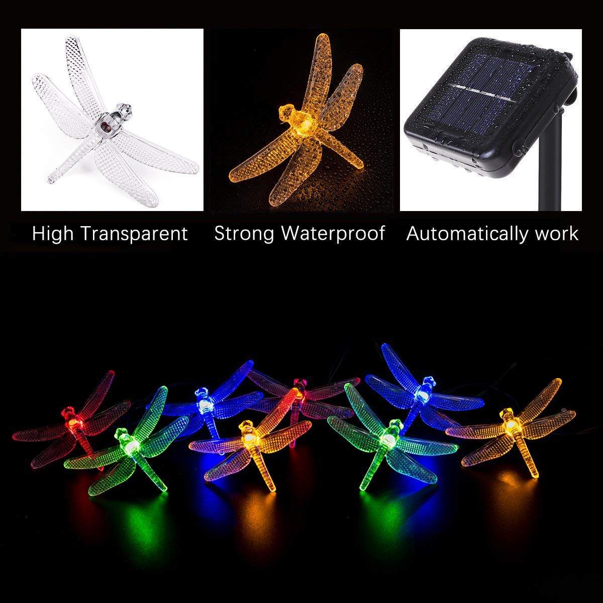 Guirlande Lumineuse Solaire D'extérieur à LED Couleur Chaude En Forme De Goutte Eau Etanche Cristal Decoration De Noel 6 5 M 30led 91525763