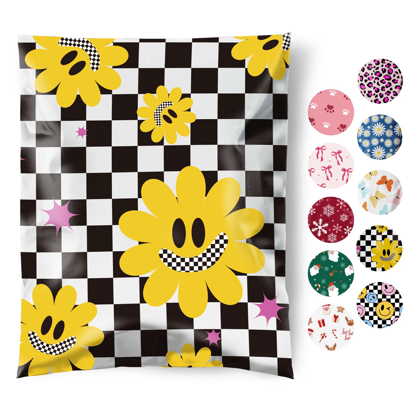 Fuxury Poly Mailers 10x13 Inch 50Pcs Retro Shipping Bags for Clothes Strong Adhesive Shipping Envelopes for Small Business Self Seal Poly Bag Mailing