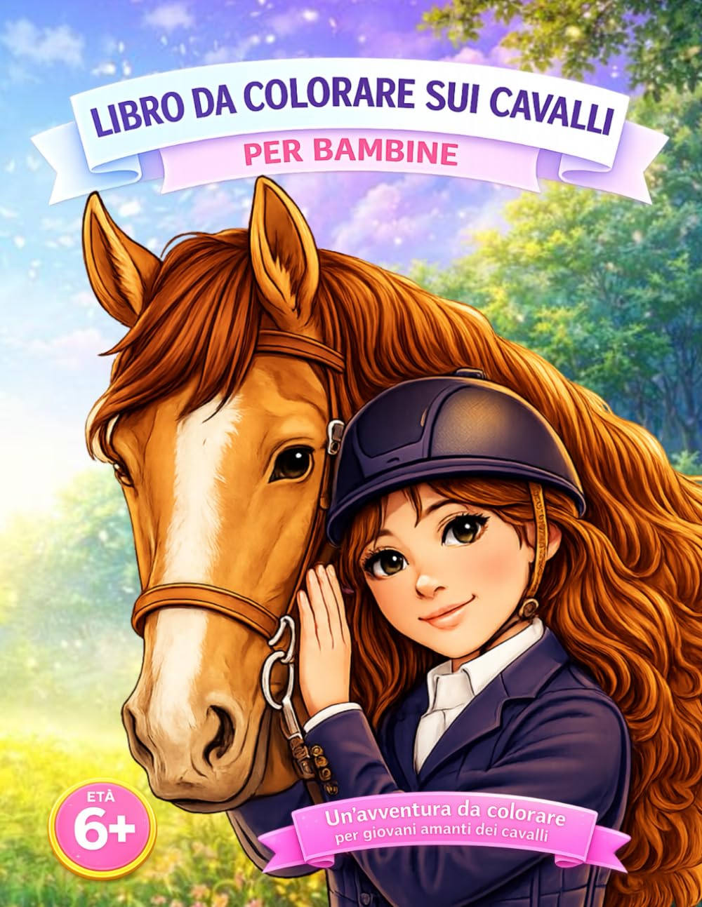 Libro da Colorare sui Cavalli per Bambine: Un’avventura creativa tra cavalli, amicizia ed equitazione – per bambine dai 6 ai 10 anni